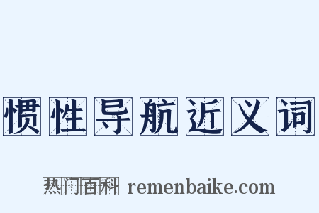 惯性导航近义词是什么意思的图片